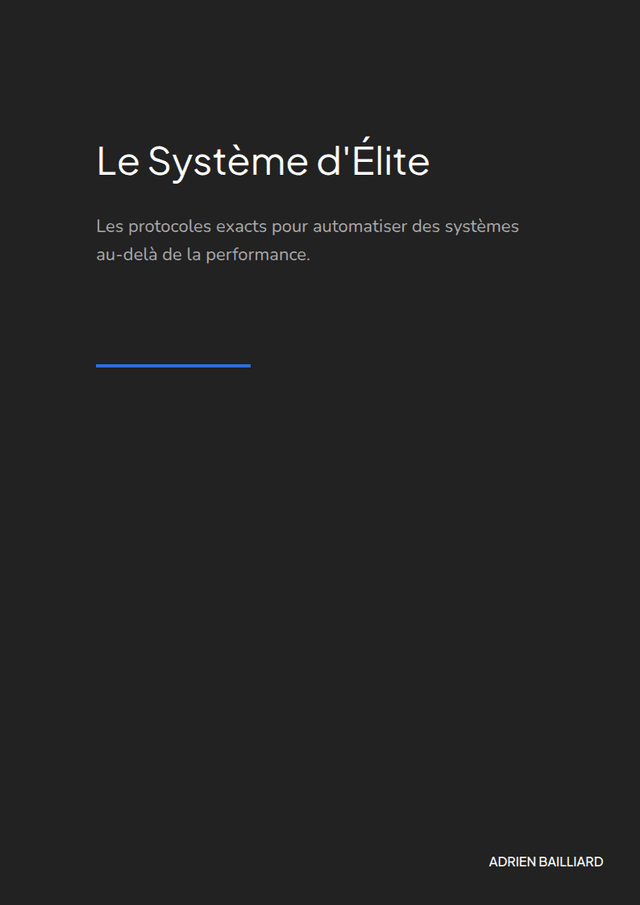 Guide - Le Système d'Élite